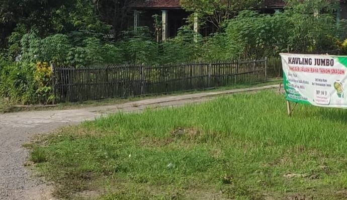 Kavling jumbo pinggir jalan raya Tanon, Sragen
